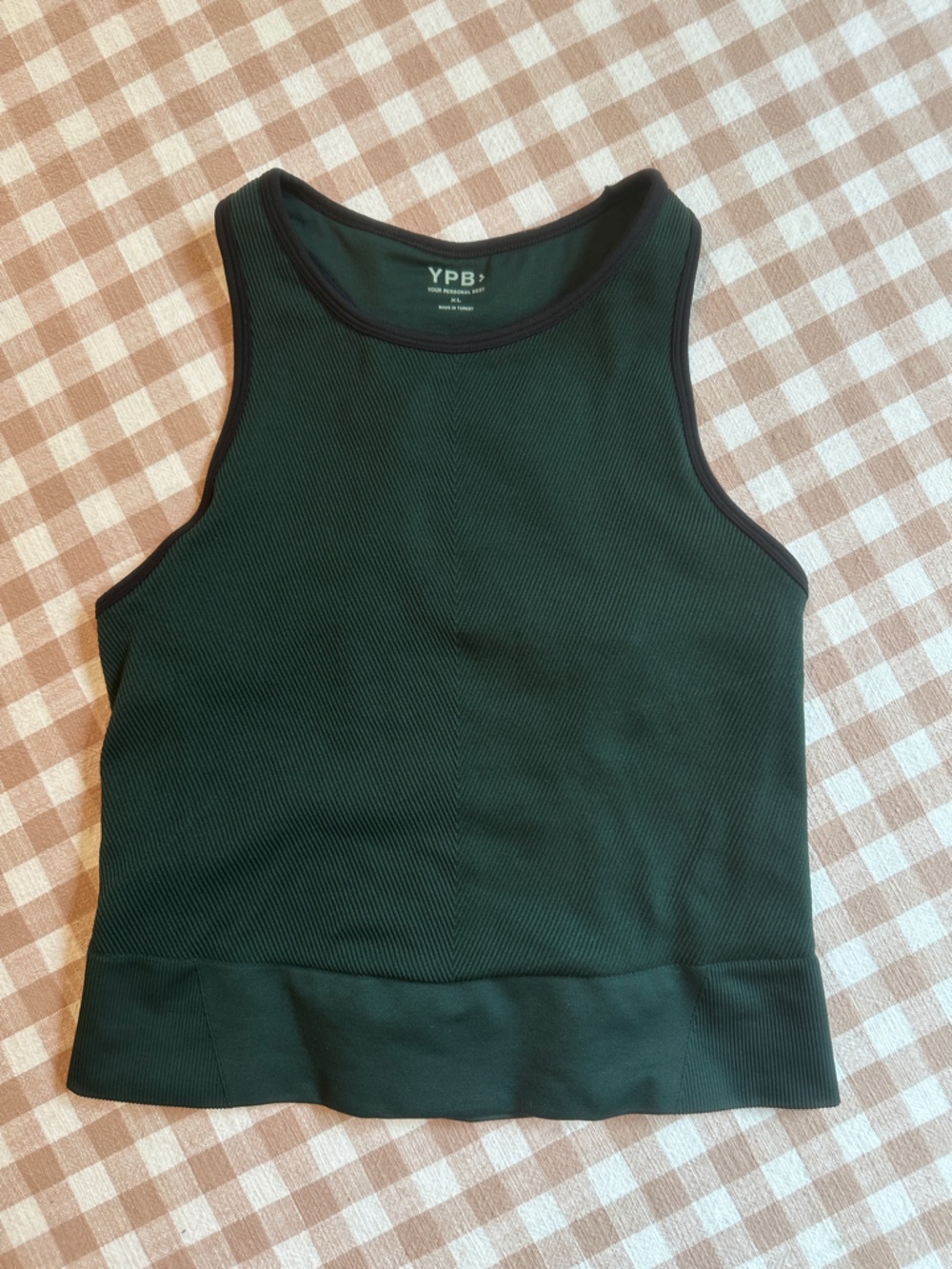 Abercrombie YPB Dark Green Ribbed Tank Top - XL